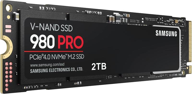 Samsung 980 PRO NVMe M.2 SSD, 2 TB, PCIe 4.0, 7.000 MB/s Lesen, 5.000 MB/s Schreiben, Interne SSD fü