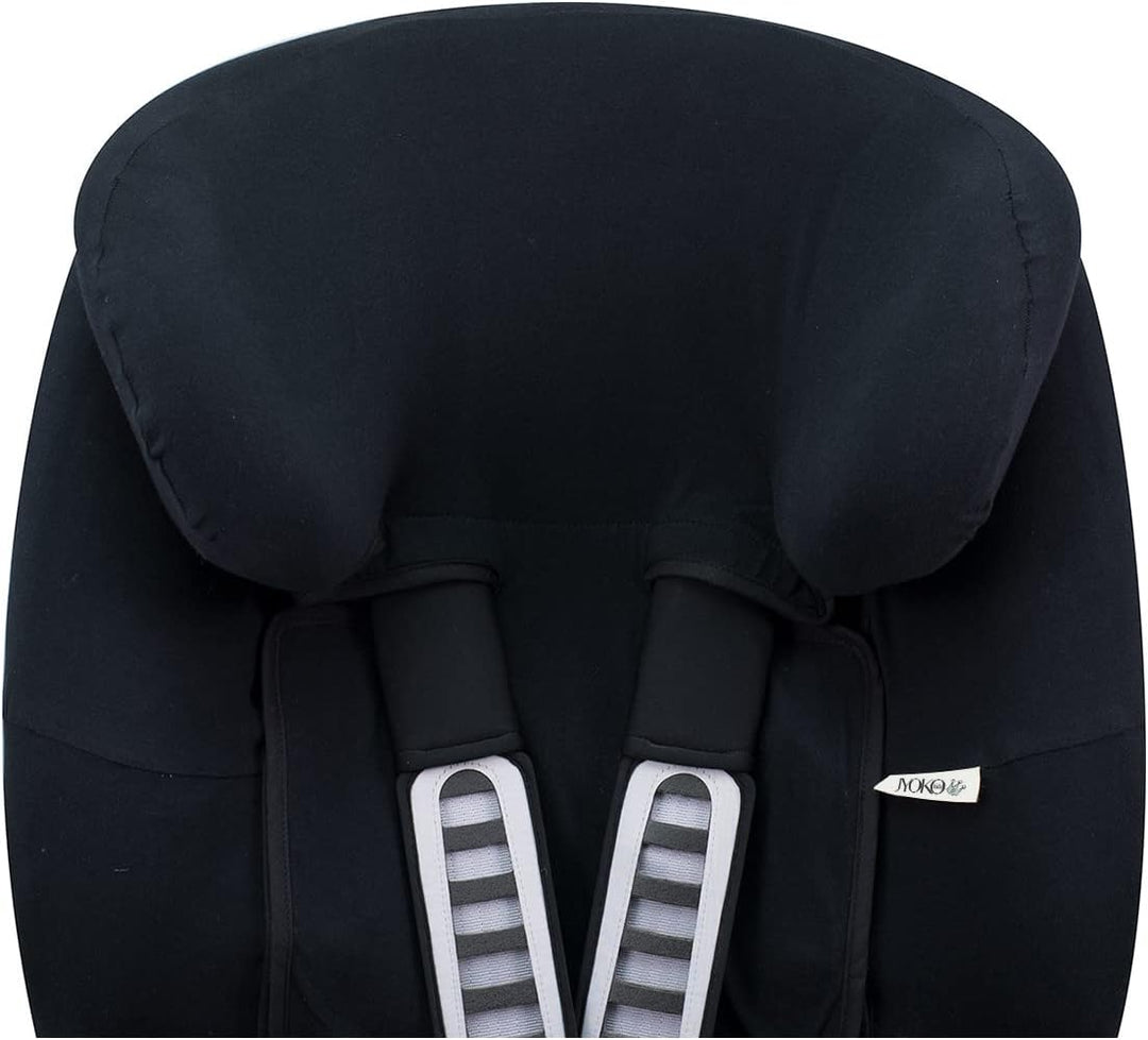 JYOKO KIDS Bezug für Autositz kompatibel mit Romer Advansafix, Evolva IV M, aus Baumwolle (BLACK SER