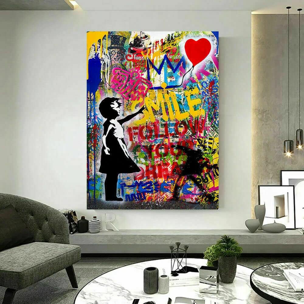 Magic Canvas Art - Bilder Pop Art Follow Your Dreams Leinwandbild 1- teilig Hochwertiger Kunstdruck