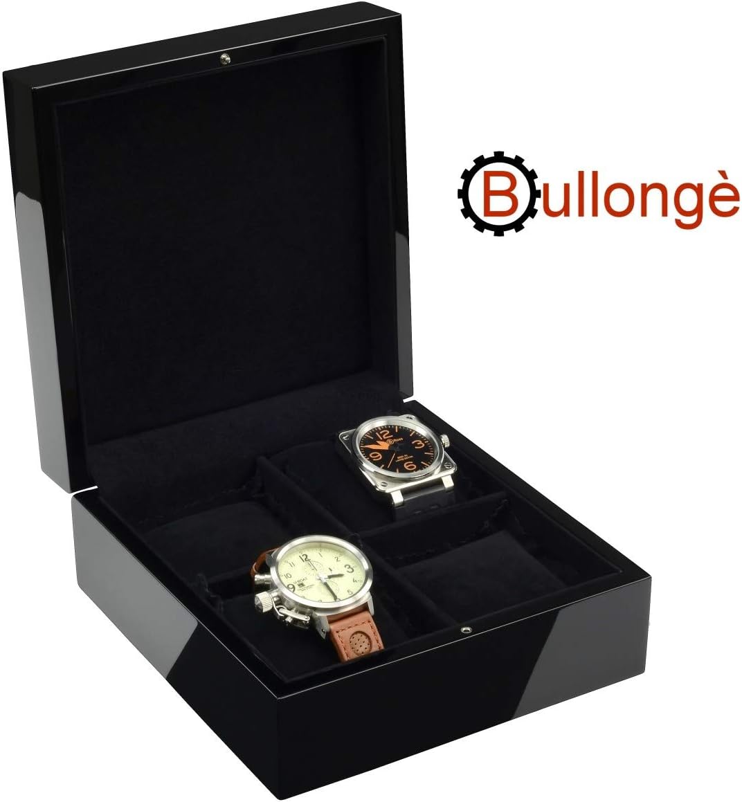 BULLONGÈ Uhrenbox ELESWISS piano black für 4 Armbanduhren