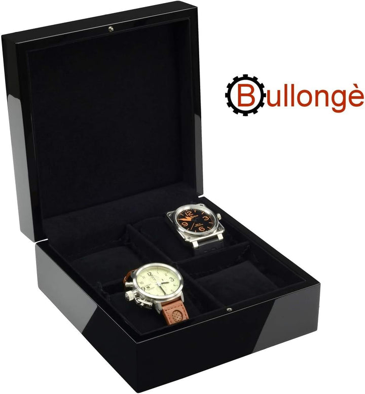 BULLONGÈ Uhrenbox ELESWISS piano black für 4 Armbanduhren