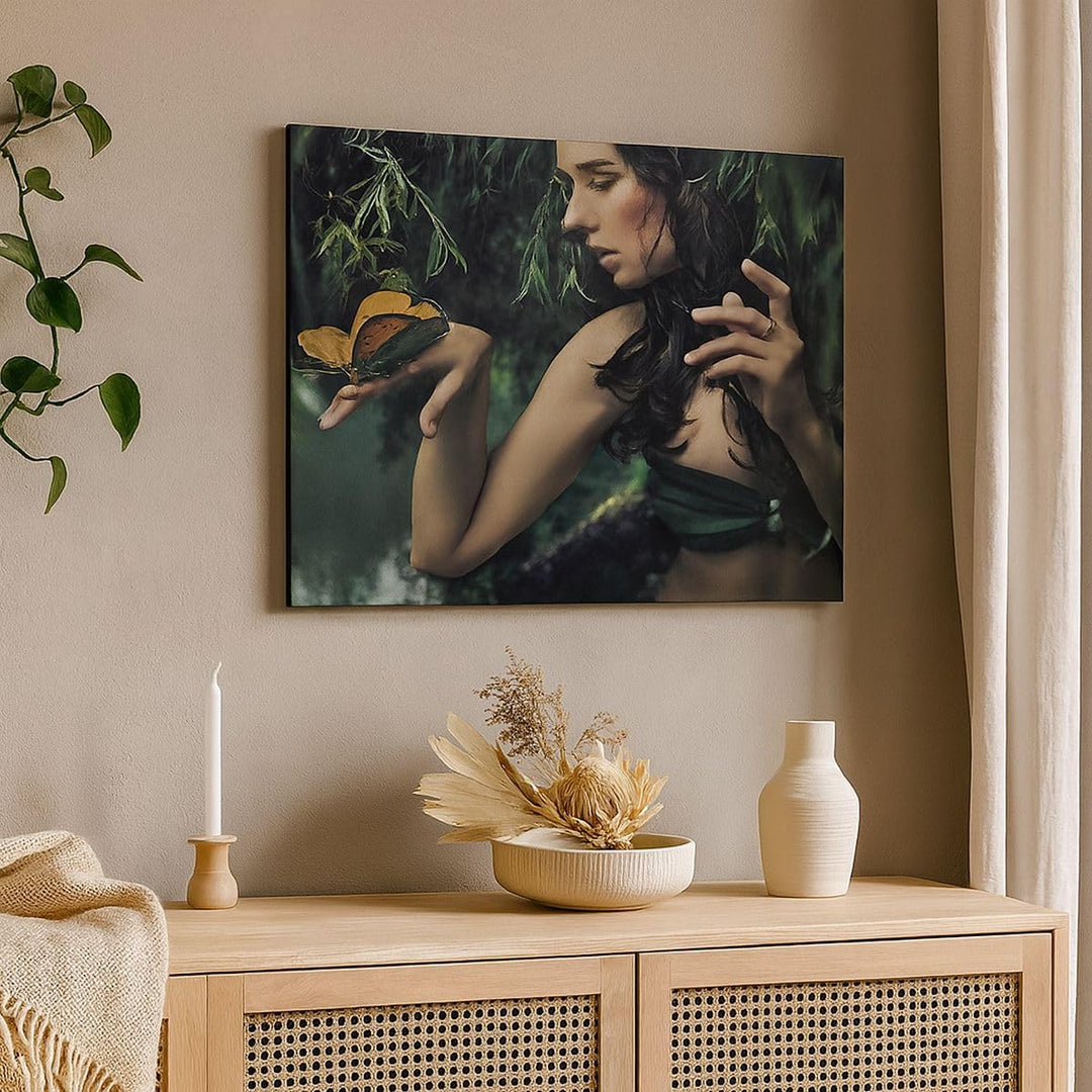 Bilder auf Leinwand Körper Kosmetik Mode Schmetterling Leinwandbild 70x50cm Wandbilder Dekoration Wo