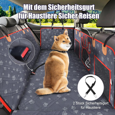 MOJIEZUO Hundedecke Auto Rückbank mit Harter Unterseite, Autoschondecke Hund Rücksitz, Verbreitert H