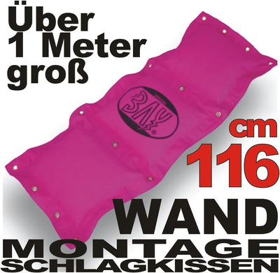 BAY® 3-Kammern schwarz WAND-Schlagpolster, Schlagkissen, Sandsack, Boxsack, 115 cm, Wandsandsack, Ma