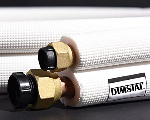DIMSTAL 2x 3m 1/4"+1/2" Zoll Kupfer Kältemittelleitungen für 18000 BTU Split Klimageräte, Komplett-M