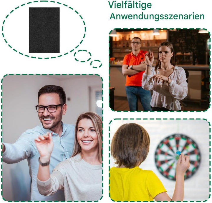 Dartboard Rückwandschutz - Grosse Filz Wandfliesen Als Unterlage Für Dartbretter - Schwarze Rückwand