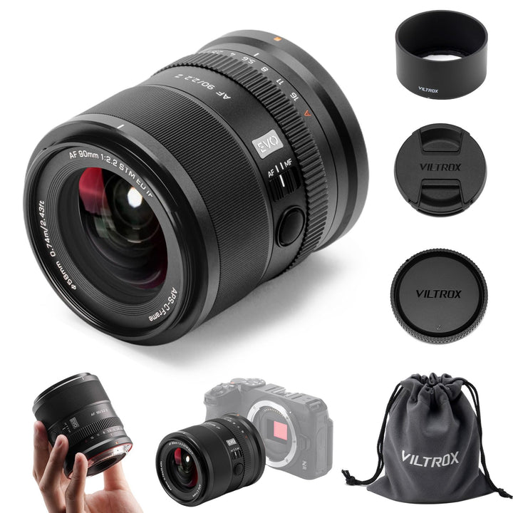 VILTROX 90mm F2.2 EVO Z Mount Kamera Objektiv kompatibel mit Nikon Z Camera Lenses APS-C mit Grosser