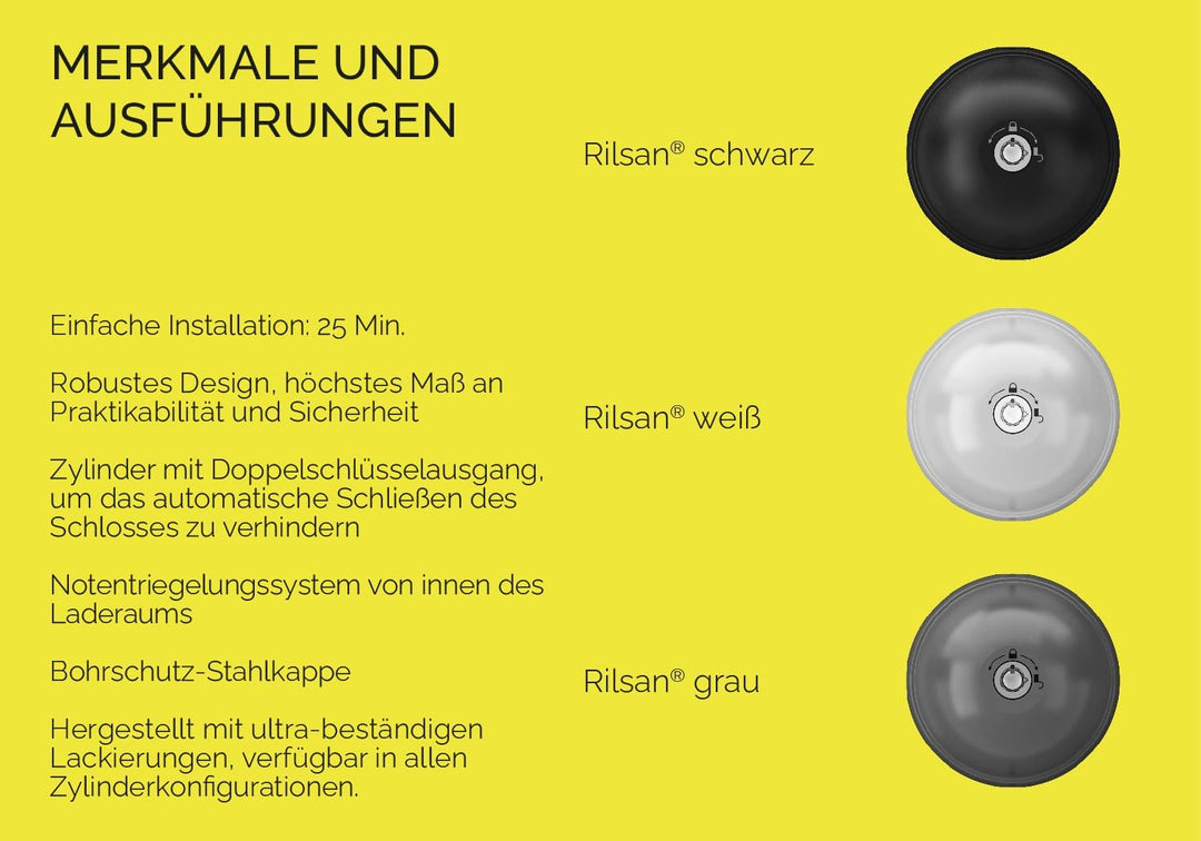 UFO MERONI SERRATURE - Ufo3 Smart Duo Sicherheitsschloss Transporter, Einbruchschutz Wohnmobil für L