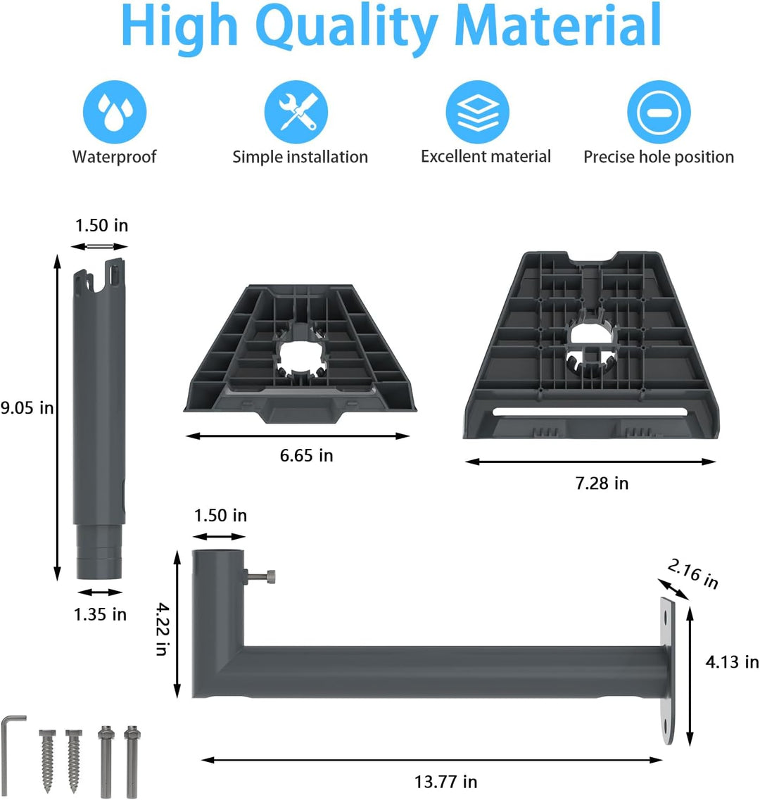 HOLACA Aufgerüstete Halterung für Starlink Gen 3/2,Starlink Mini, Verstellbare lange Wandhalterung S