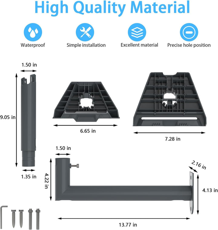 HOLACA Aufgerüstete Halterung für Starlink Gen 3/2,Starlink Mini, Verstellbare lange Wandhalterung S