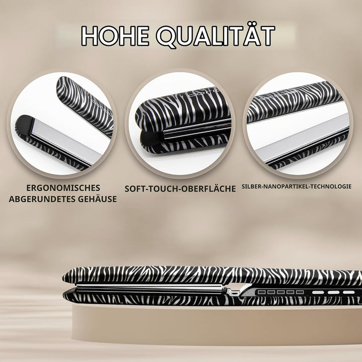 Corioliss C3 | Glätteisen | Extra Lange Titanplatten Anti Frizz | Haarglätter Locken und Glätten | P