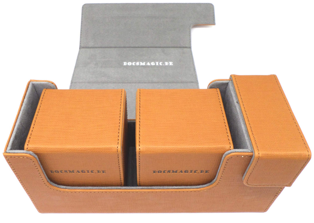 docsmagic.de Premium Magnetic Tray Long Box Gold Small + 2 Flip Boxes - Gold Small + 2 Flip Boxes Go