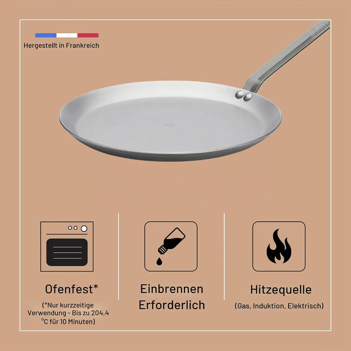 DE BUYER Crêpe-Pfanne Mineral B Element Ø 24 cm A 1 - Pack, A 1 - Pack