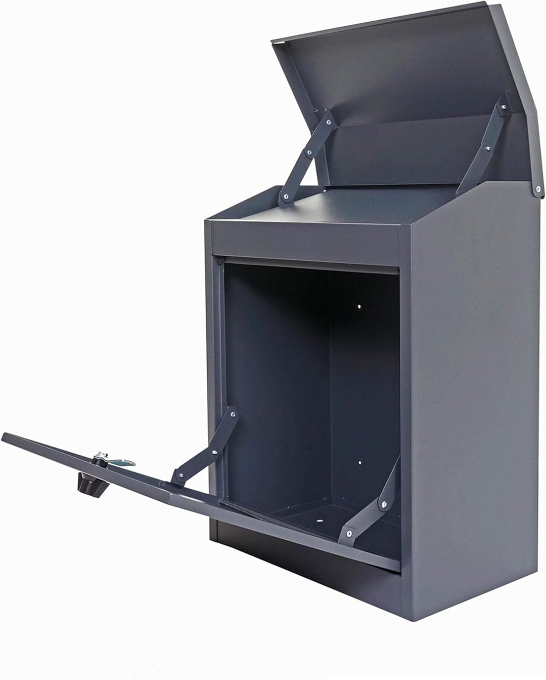 XXL Briefkasten HWC-H26AM, Firmenbriefkasten Postkasten, abschliessbar pulverbeschichtet 52x44x25cm