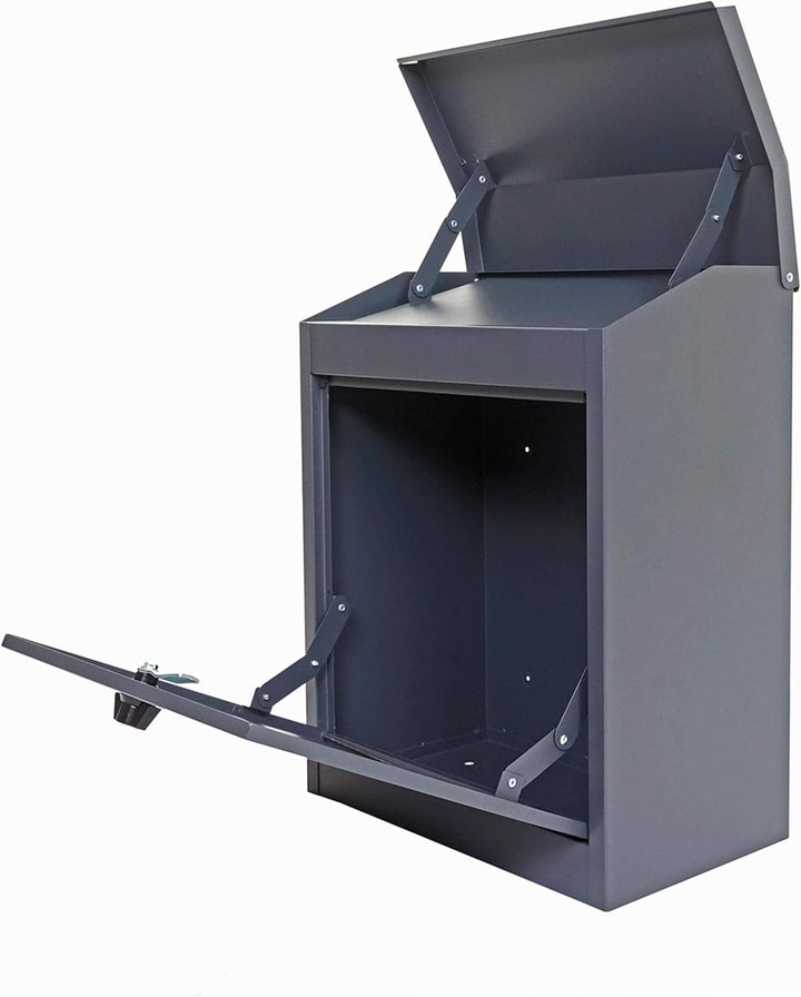 XXL Briefkasten HWC-H26AM, Firmenbriefkasten Postkasten, abschliessbar pulverbeschichtet 52x44x25cm