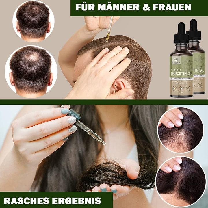 NEU: Enolenia® Hairsitin Haarwachstum Serum mit Basilikum & Rizinus, Anti Haarausfall für Männer & F
