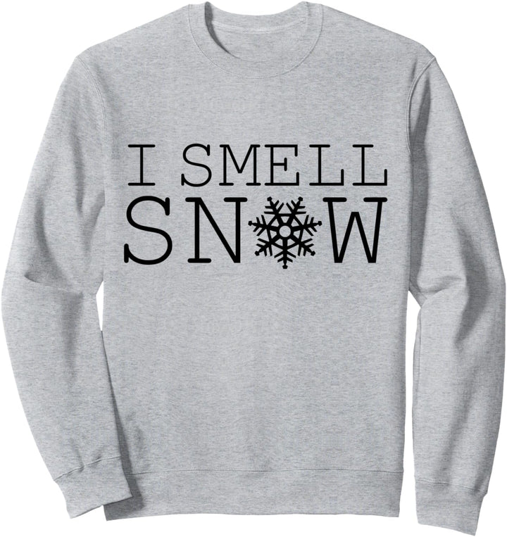 I Smell Snow Niedliche Schneeflocke Grafik Winterurlaub Sweatshirt