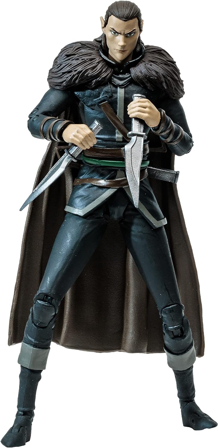 McFarlane Toys, 7 Zoll Critical Role Vox Machina Vax'Ildan Actionfigur mit 22 beweglichen Teilen, Sa