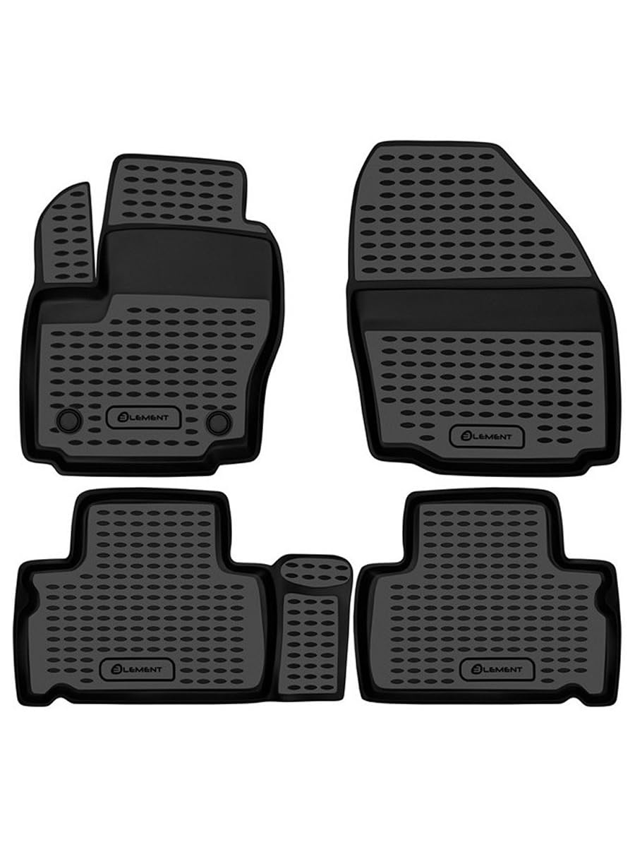 Element Passgenaue Premium 3D Gummimatten Fussmatten passend für Ford C-MAX (RN), Mk2 II, 2010-2019,