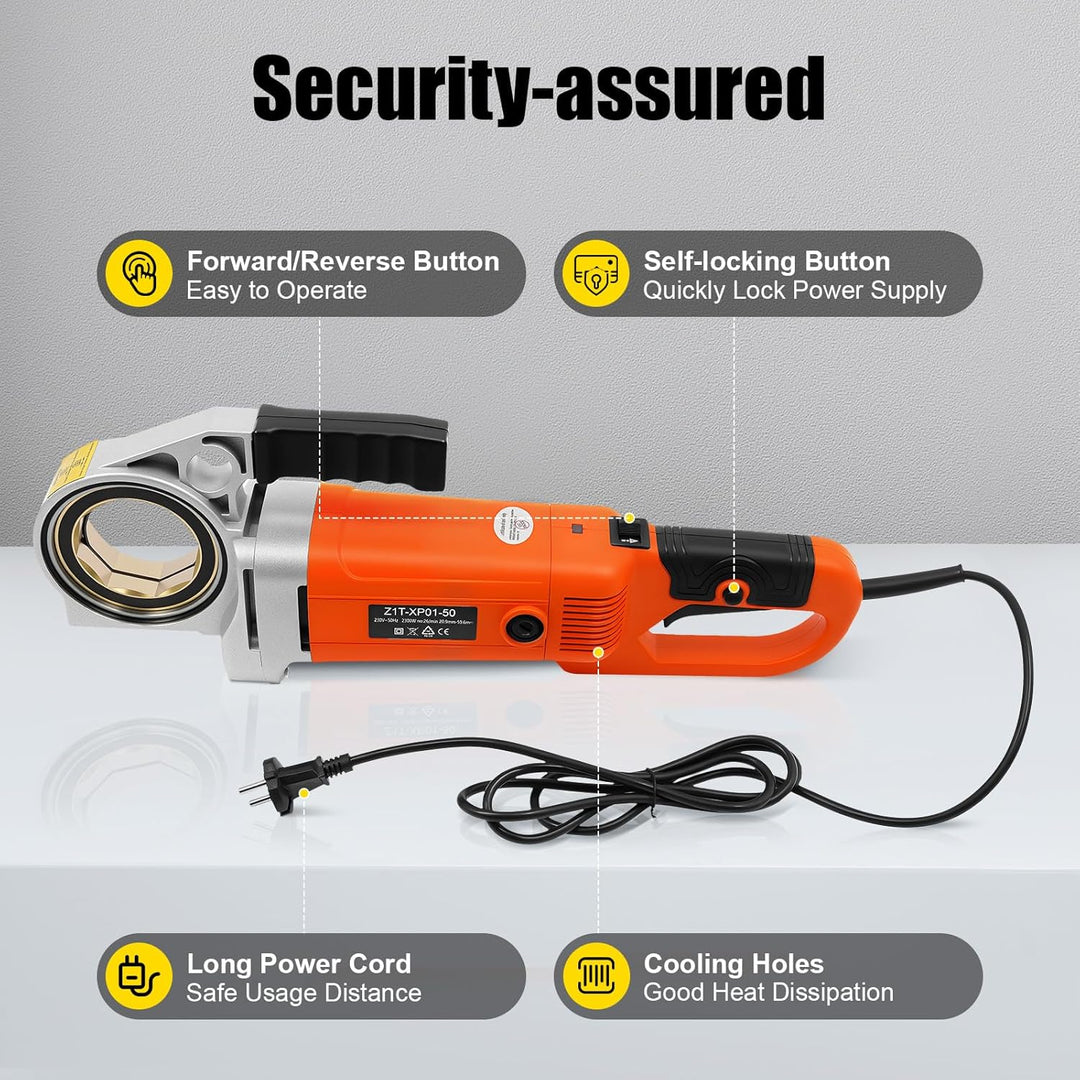 Elektrisch Gewindeschneidmaschine, 6 Matrizen 1/2", 3/4", 1", 1-1/4", 1-1/2",2", 2300W 25R/min Gewin