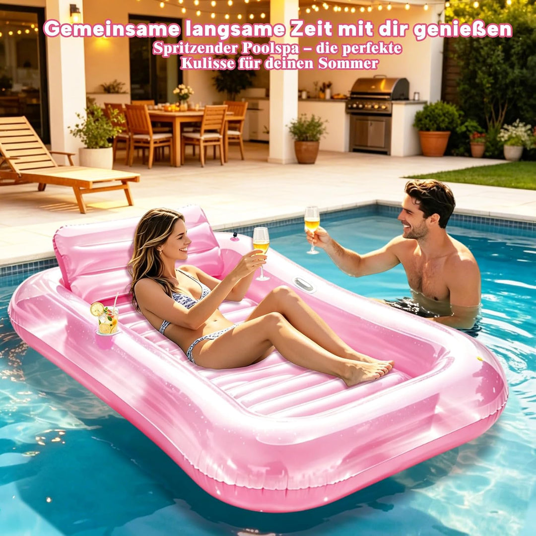Aufblasbare Tanning Pool, Aufblasbarer Luftmatratze Pool Erwachsene, Aufblasbares Sonnenpool mit Kis