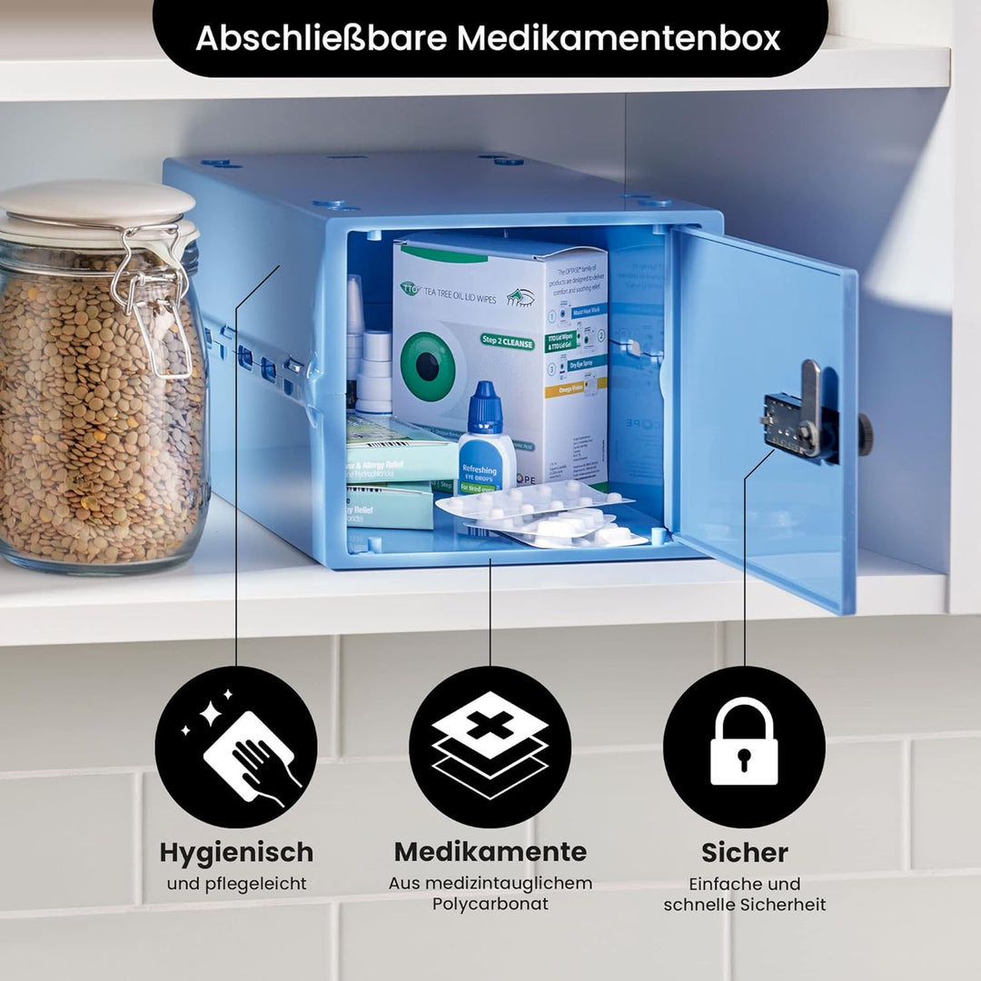 Lockabox One™ | Kompakte Abschliessbare Box aus Polycarbonat mit Zahlenschloss für mehr Sicherheit z