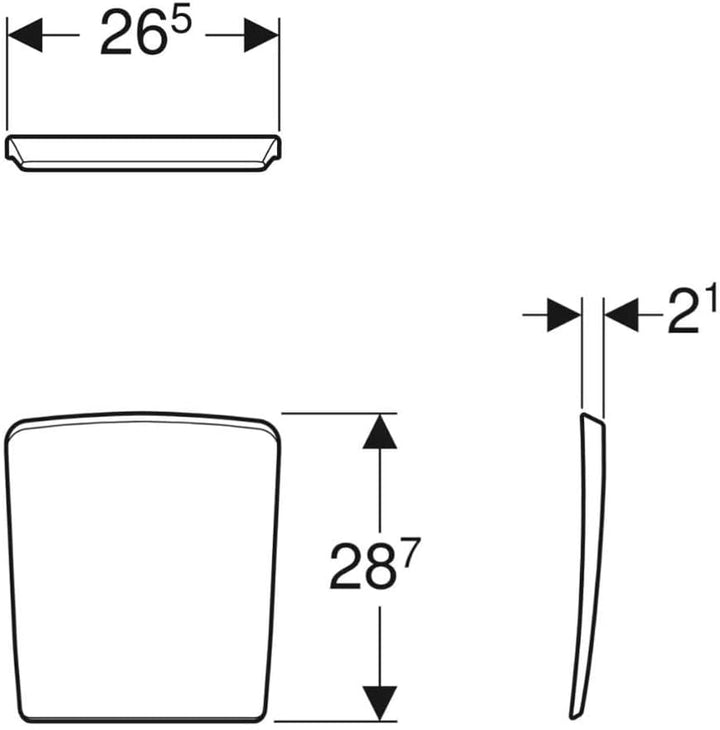 Keramag Urinal-Deckel Pareo Scharniere verchromt weiss, 573410000