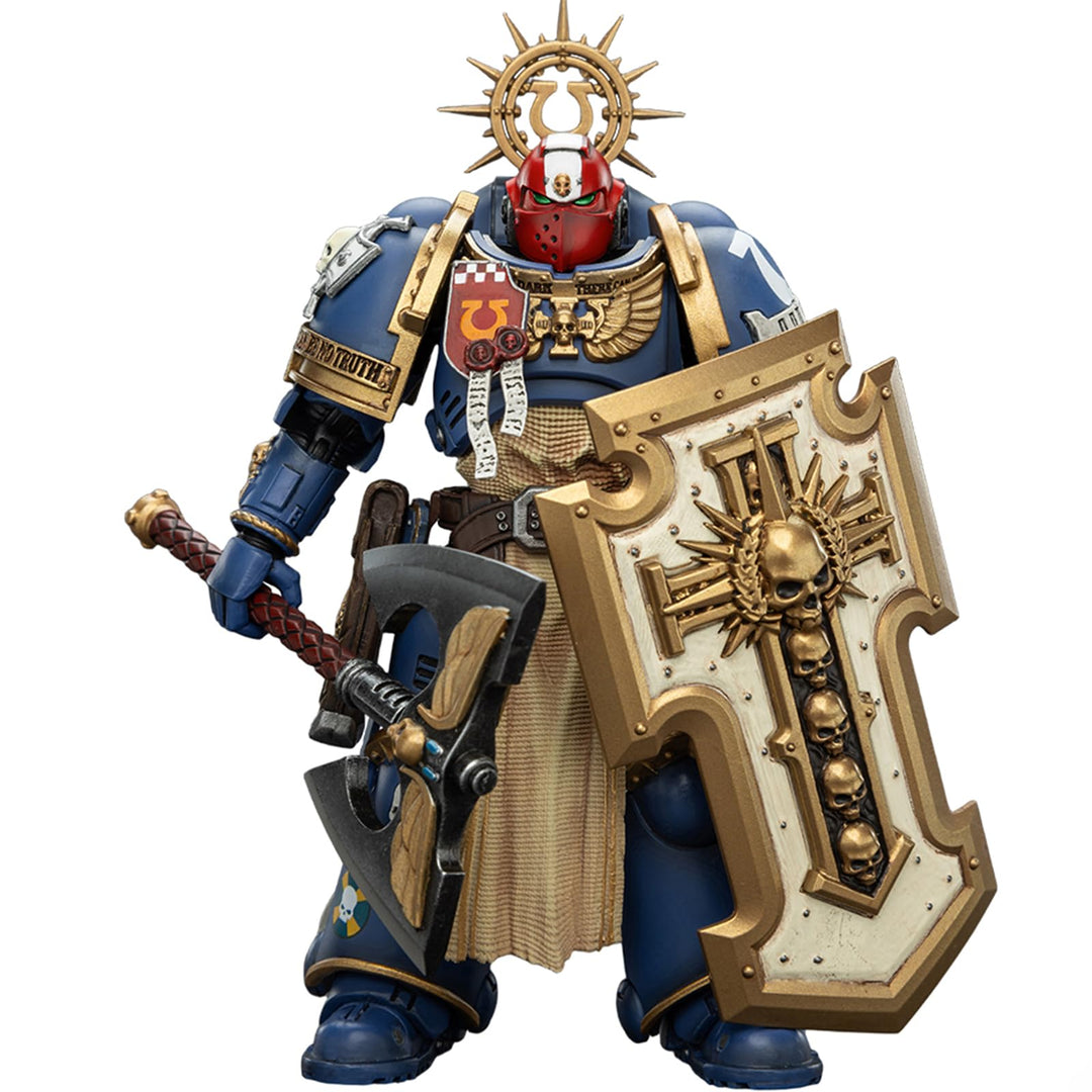 JOYTOY Warhammer 40K Ultramarines Metaurus with Power Axe, Stormshield and Plasma Pistol 1/18 Action