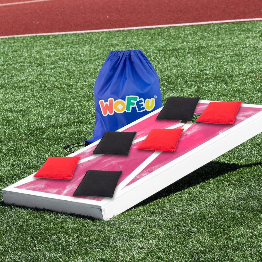 Cornhole Säcken,15x15cm Cornhole Sitzsack Set,8 säcke Cornhole Bags, Corn Hole Wurfsäckchen Sitzsäck