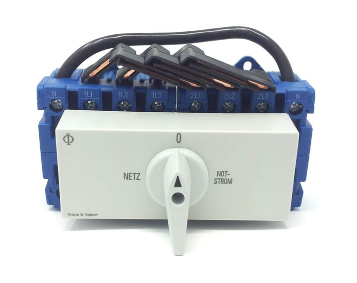 Kraus&Naimer KG64B K950 VE2 +F437 Umschalter 4-polig 63A mit Stellung Netz 0 Notstrom Schnappbefesti