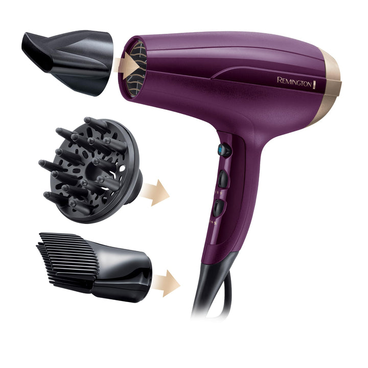 Remington Haartrockner Ionen [leicht & mehr Volumen] Your Style (2300 W, Set inkl. Stylingdüse, Diff