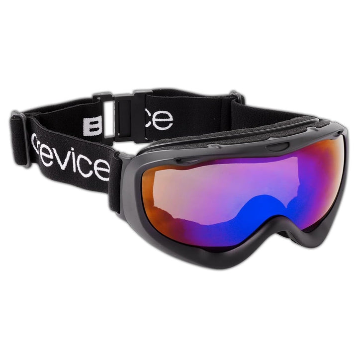 Black Crevice Skibrille mit Doppel-Spiegelscheibe I Ski-Brille in verschiedenen Farben I bruchfeste