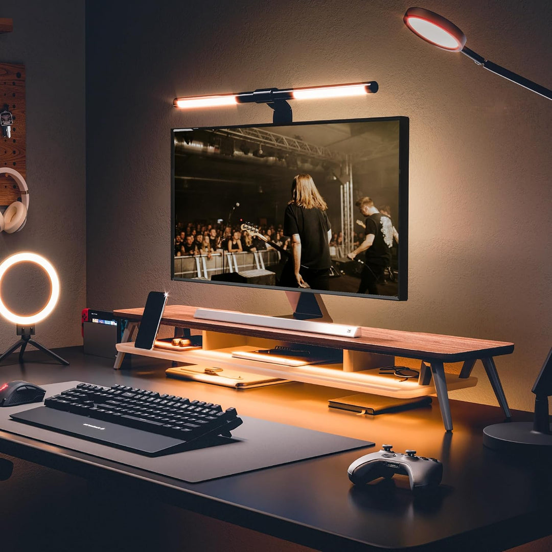 Fenge Monitorständer Riser mit Acrylablage und App-Steuerung LED Lights 108cm Grosser Computerstände