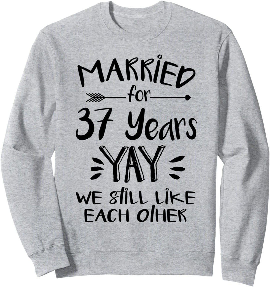 37 Jahre Hochzeitstag Ehemann und Ehefrau Paar Sweatshirt