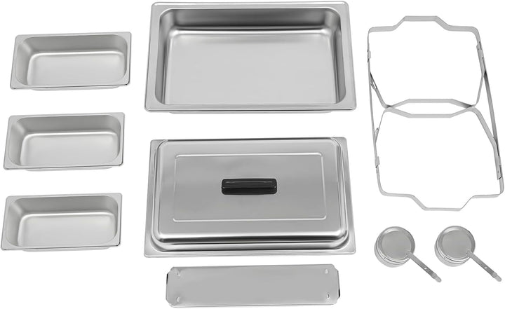 Chafing Dish Edelstahl 5 Liter Warmhaltebehälter Speisenwärmer mit Deckel Buffetwärmer Buffet Zubehö