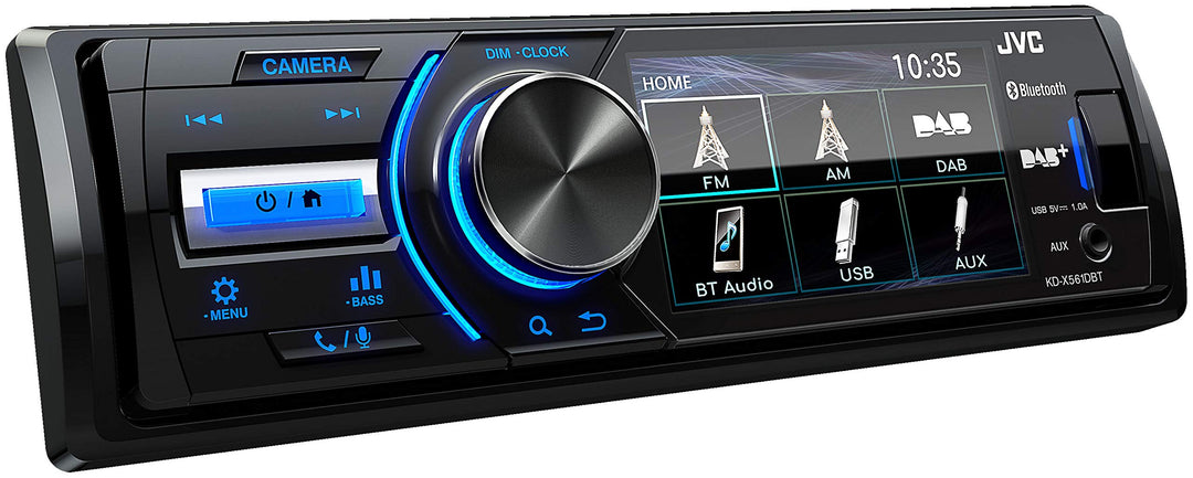 JVC KD-X561DBT USB-Autoradio mit DAB+, Bluetooth und 3" TFT-Farbdisplay (Rückfahrkameraeingang, AUX-