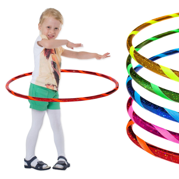 Super Star Kinder Hula Hoop Reifen mit Sternen-Muster Ø80cm Stern-Rot-Orange, Ø80cm Stern-Rot-O