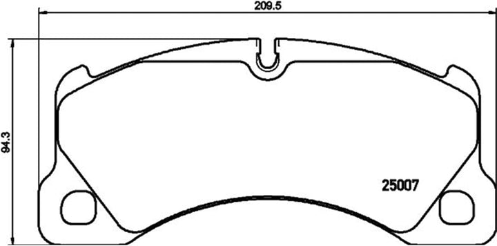 HELLA PAGID 8DB 355 015-801 Bremsbelagsatz - T2056 - Dicke/Stärke: 17.1mm - Bremssystem: Brembo - fü