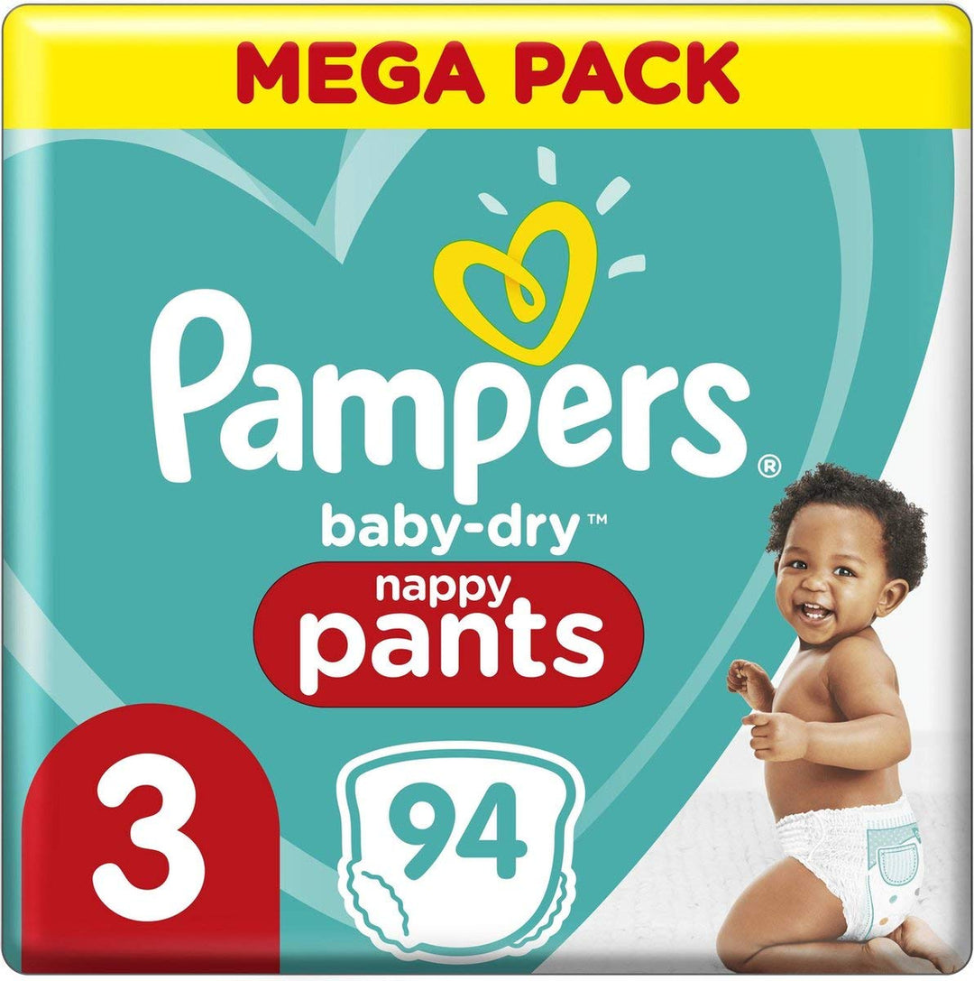 Pampers 81714247 Baby-Dry Pants windelhose, weiss Grösse 3 (94 Stück), Größe 3 (94 Stü