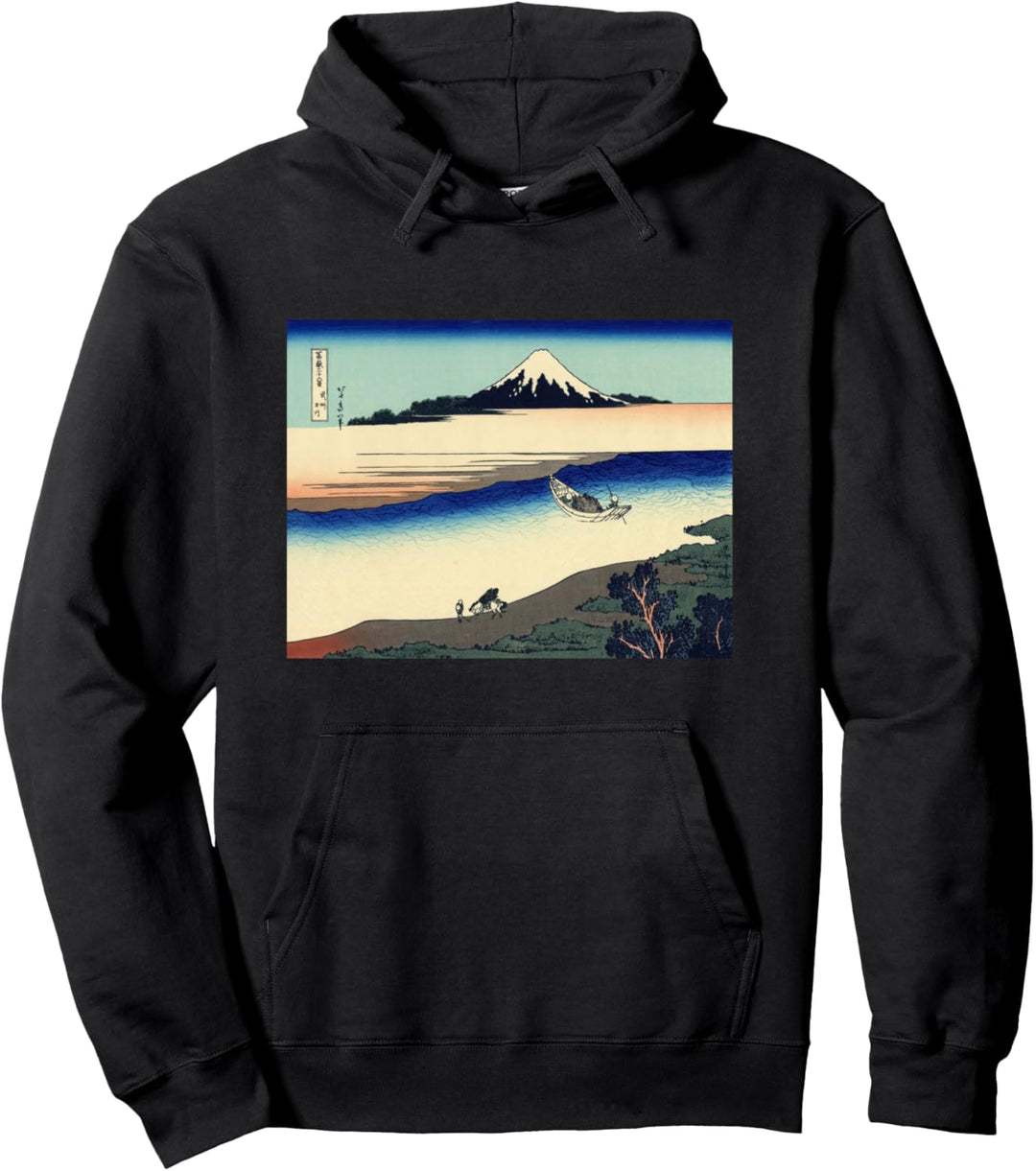 Katsushika Hokusai's Tama River in Musashi Province Pullover Hoodie