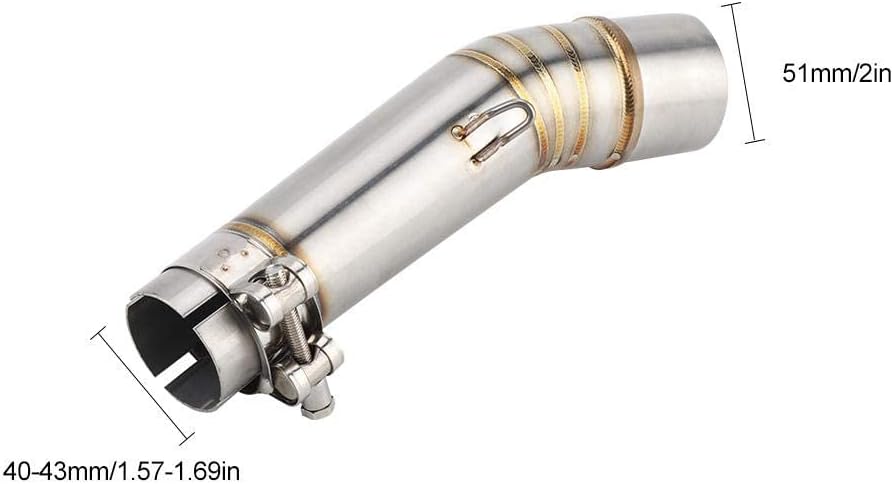 Motorrad Auspuff Zwischenrohr, Edelstahl Zwischenauspuffverbinder, passend für NC700S NC750X NC750S