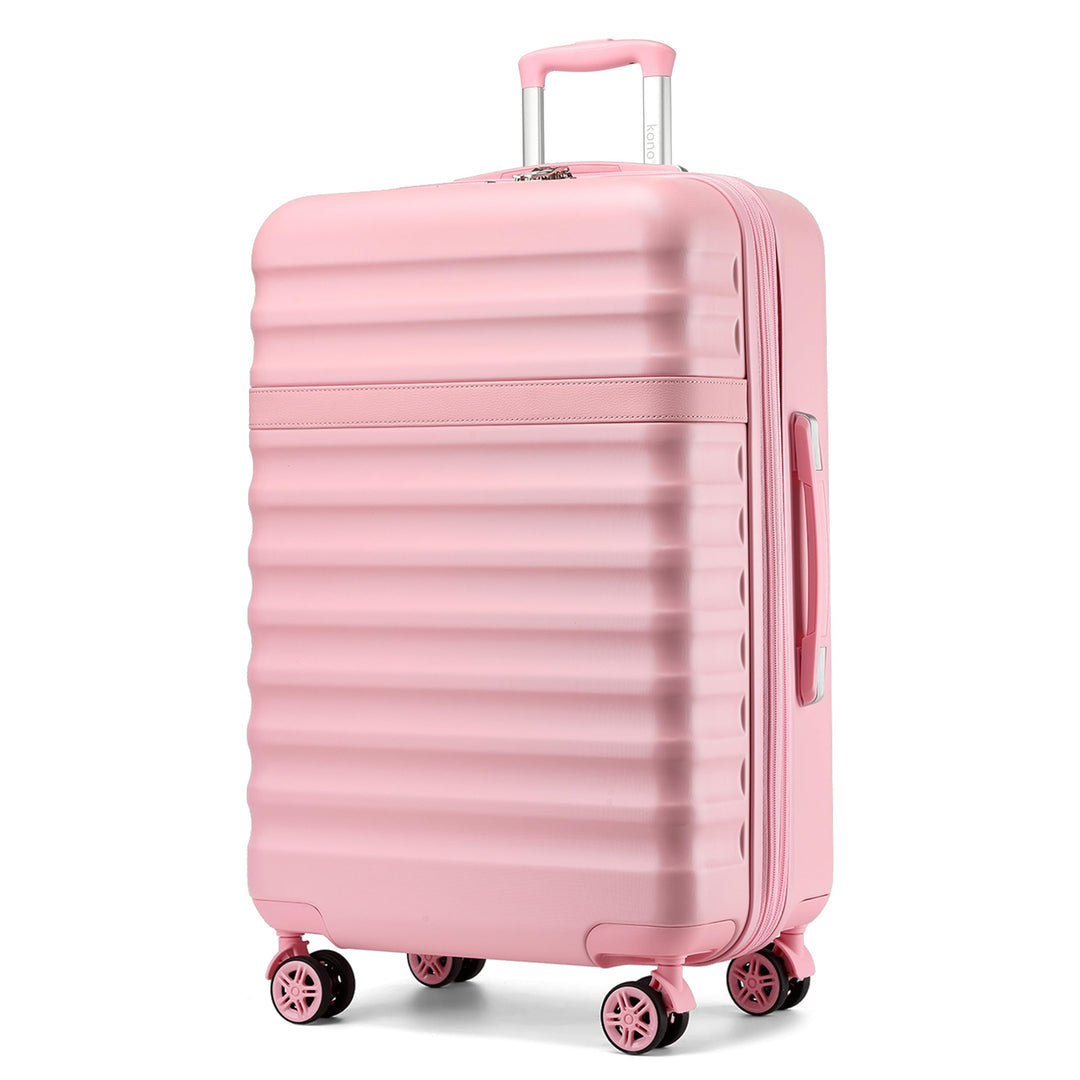 KONO Koffer Trolley Gross Koffer Reisekoffer von ABS+PC Hartschalenkoffer mit 4 Rollen TSA Schloss (