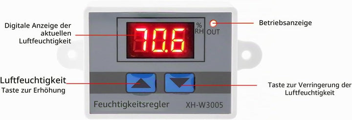 XH-W3005 Feuchtigkeitssensor, Hohe Präzision Luftfeuchtigkeitssensor, 12 V Hygrometer Digital Schalt