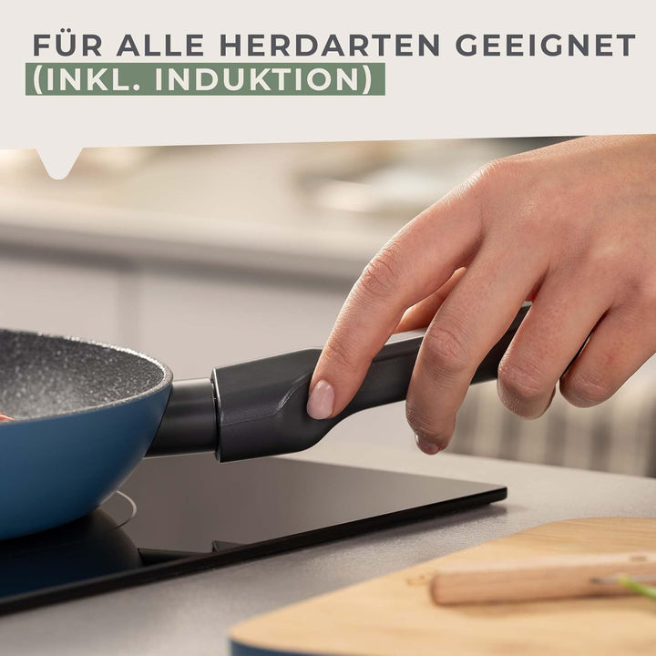Fackelmann Balance 24cm Pfanne – Recyceltes Aluminium, Keramik-Antihaft, PFAS-frei – Induktionsgeeig