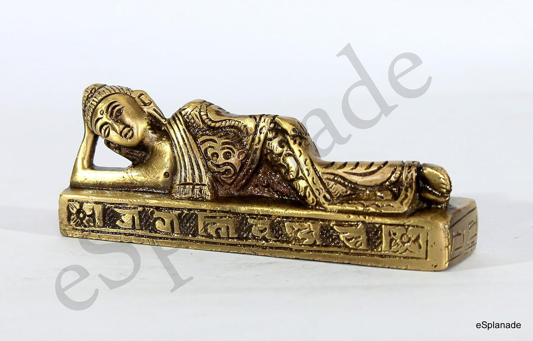 Esplanade Beste Qualität Messing Buddha - Schlafen Liegender Buddha - Messing Metall Statue Figur Id