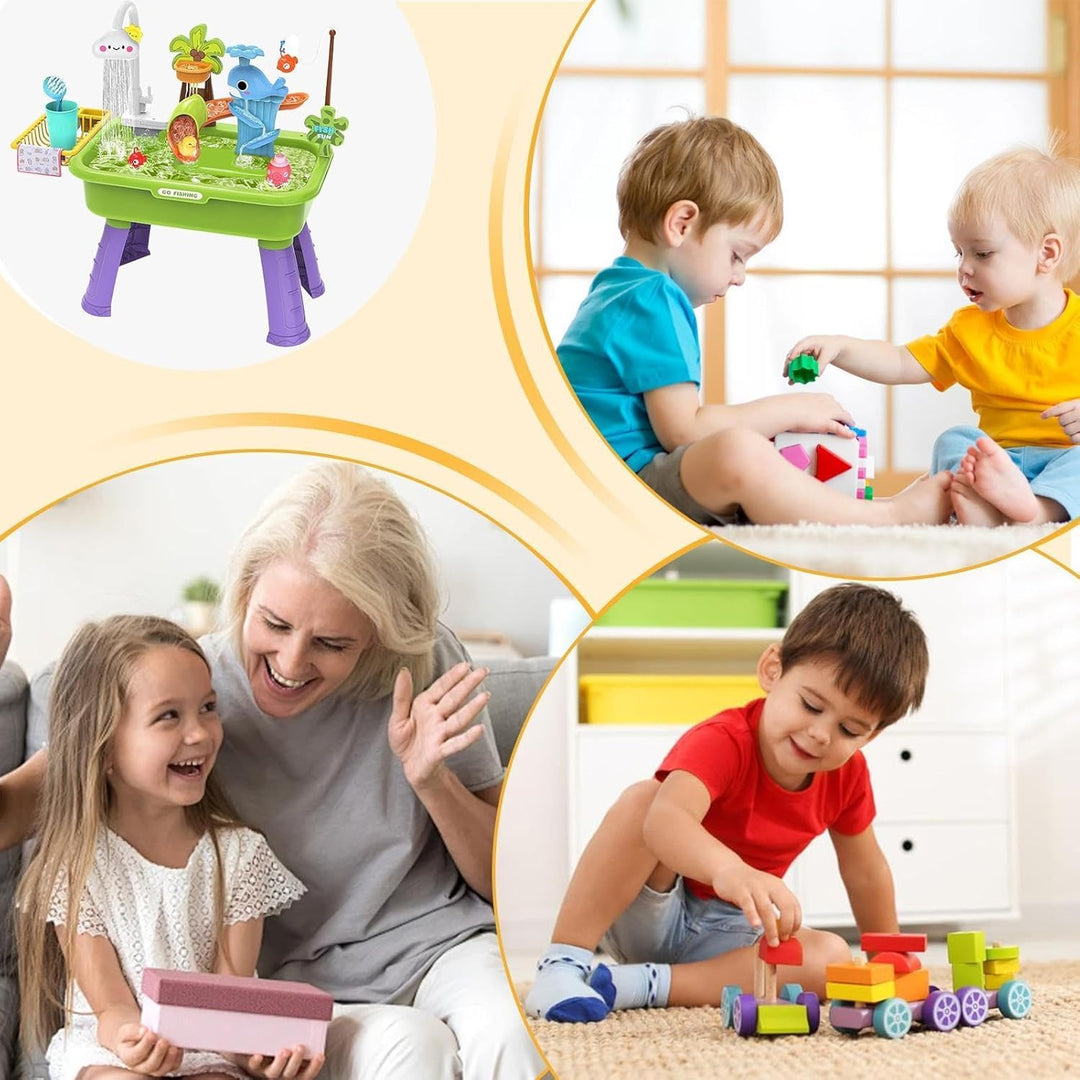 Spielzeugspüle mit fliessendem Wasser, elektrisch, batteriebetrieben, mit Rutsche, für Kinder zwisch