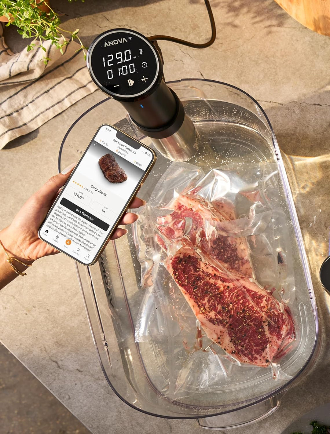 Anova Precision Cooker 3.0 [AN525-EU00], Sous Vide, WiFi, 1100 Watt, EU Stecker, Bluetooth, Anova Ap