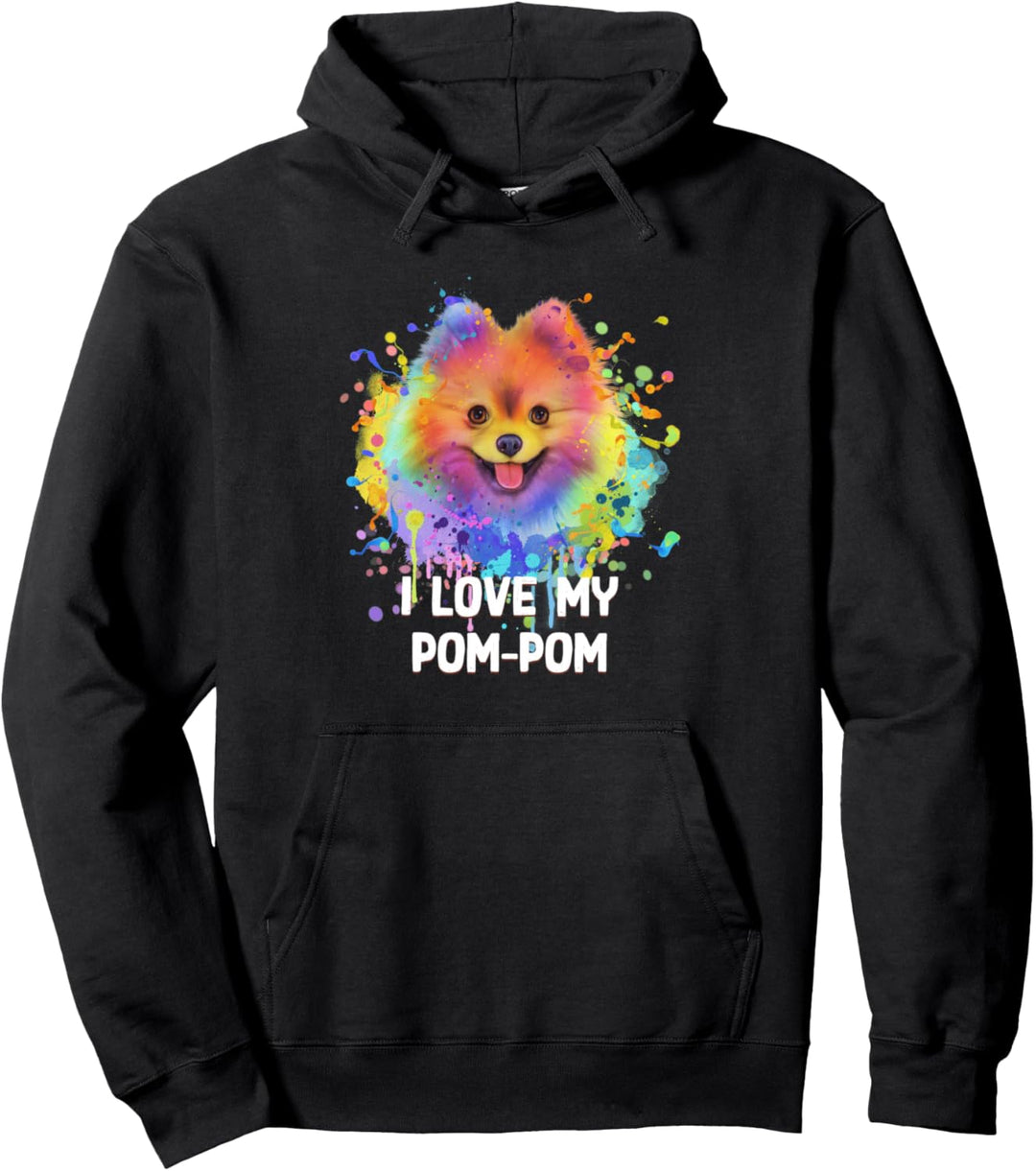 I Love My Pom Pom Hundespielzeug, Zwergspitz, für Welpen Pullover Hoodie