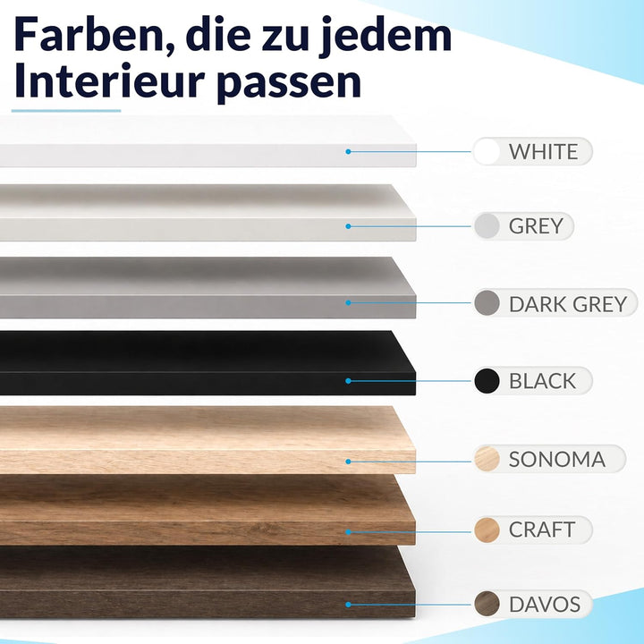 POKAR Tischplatte 2,5 cm Massiv Schreibtischplatte Bürotischplatte für Schreibtisch, Esstisch, Dunke