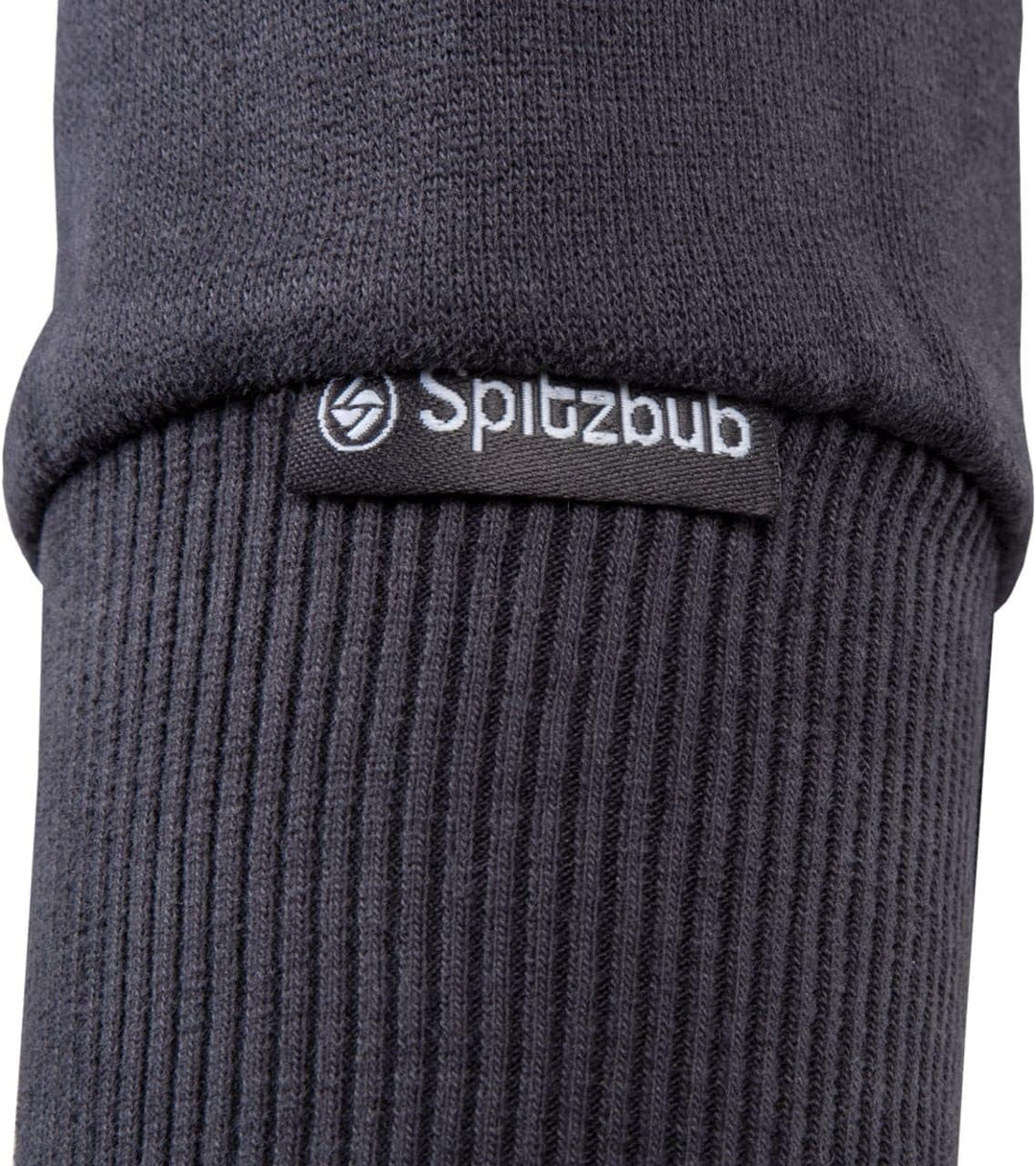 Spitzbub Herren Hoodie Kapuzenpullover in Dunkelgrau/Petrol, S